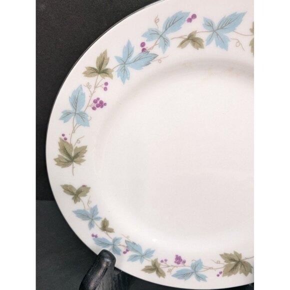 Vintage Fine China Japan MS6701 Grapes and Vines Pattern Bread Plate Set of 4 - Picture 4 of 11